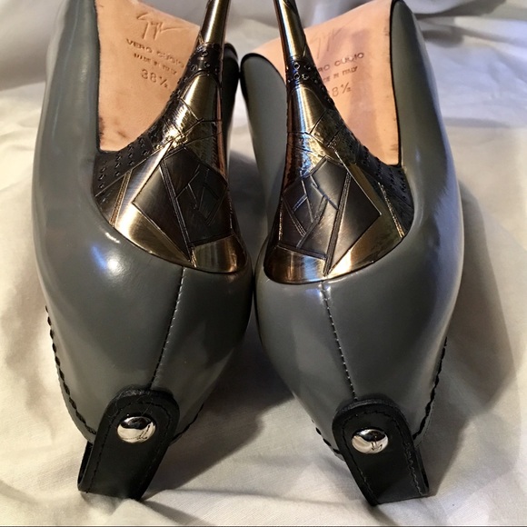 Giuseppe Zanotti grey and black heels - Picture 3 of 8